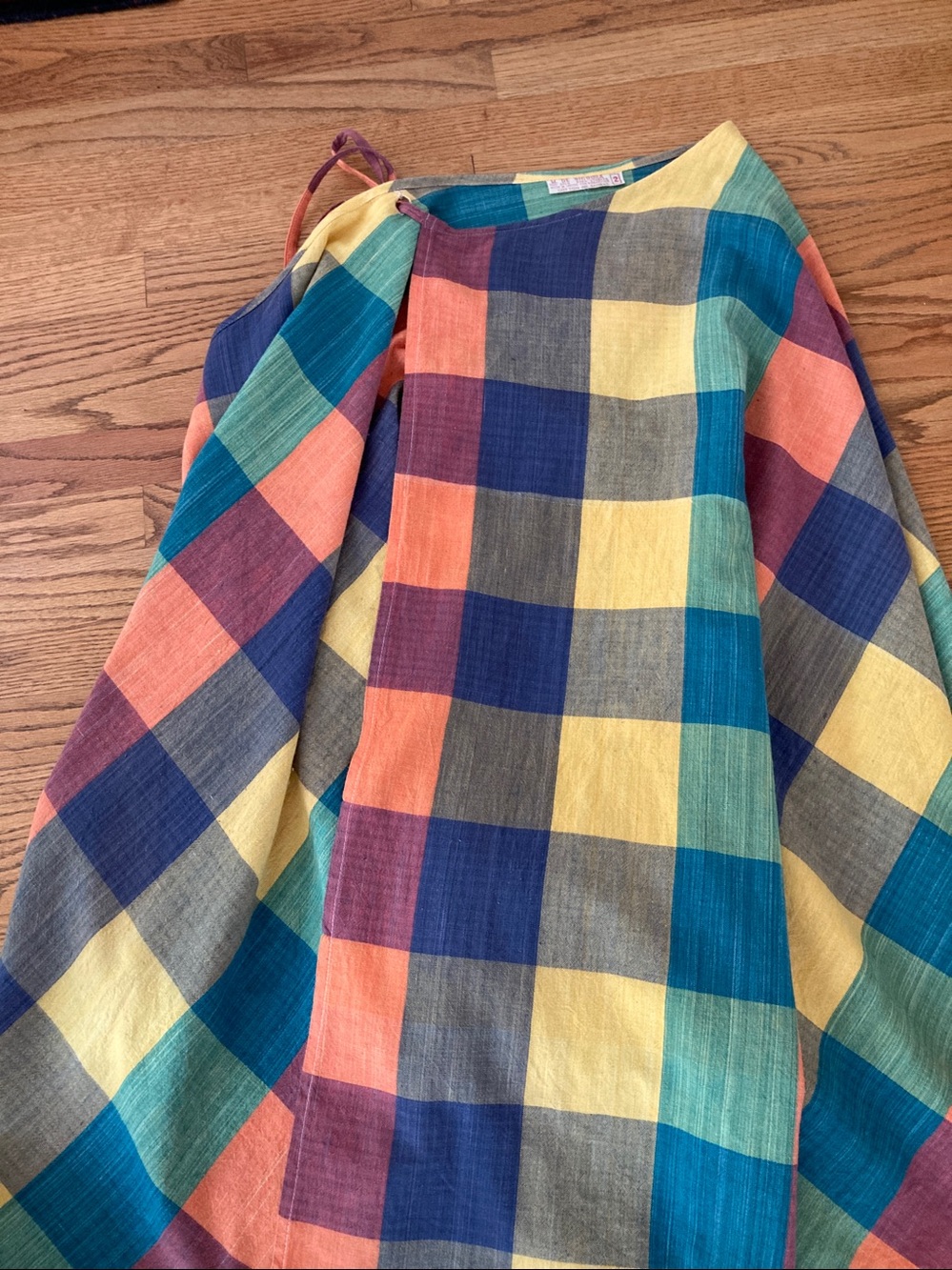 Authentic 70s Hippie Wrap Around Maxi Skirt - Picture 4 of 6